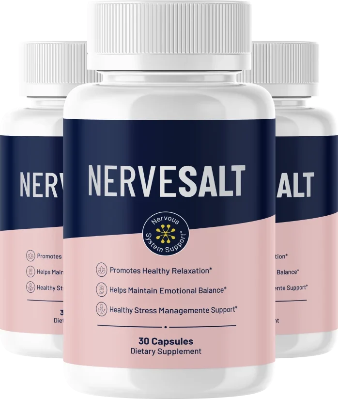 Three kits of NerveSalt nerve comfort support capsules