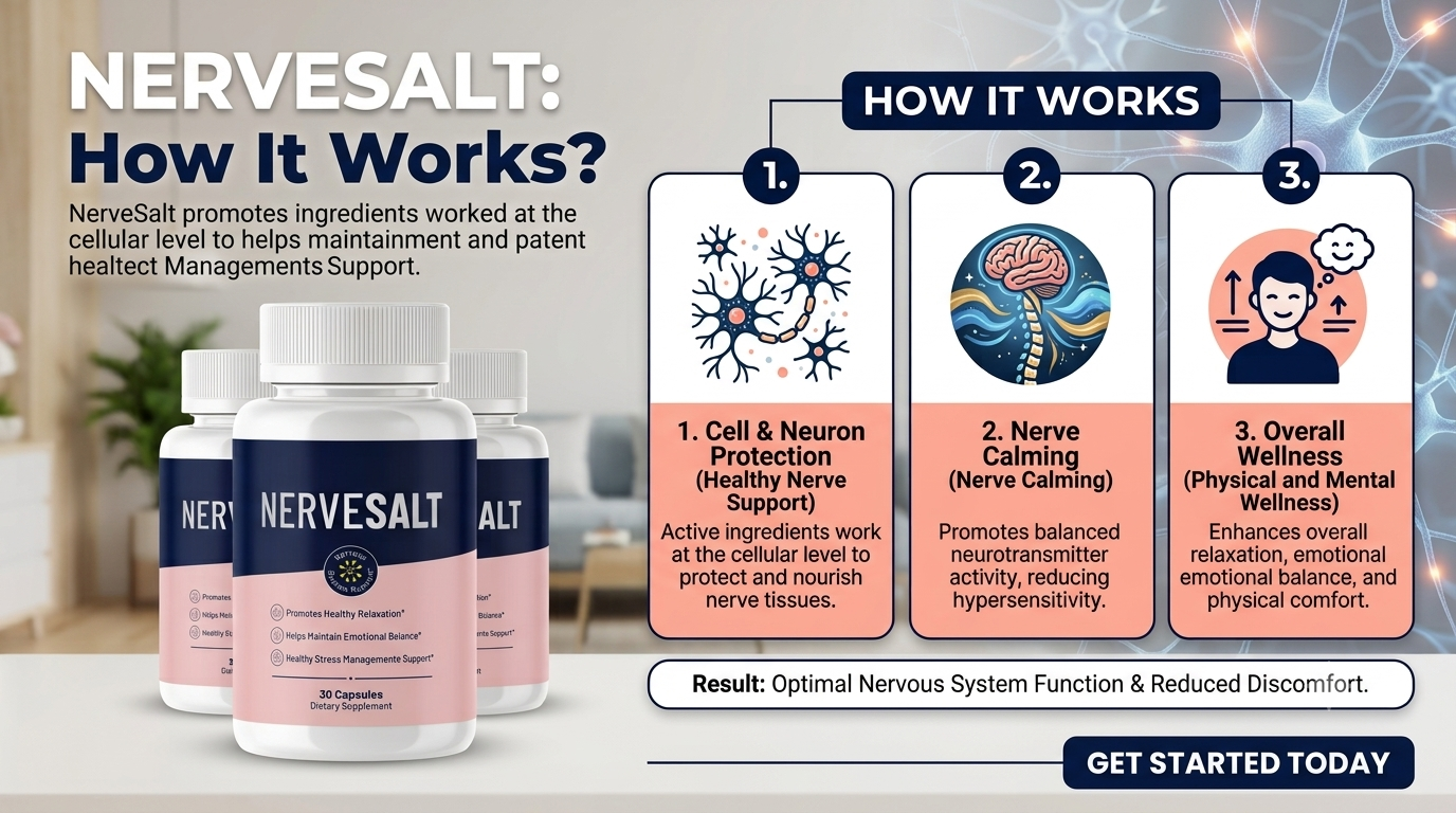 How NerveSalt works: cell protection, nerve calming, overall wellness